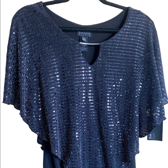 NWT Size 6 Enfocus Studio Black Dress - Picture 4 of 4